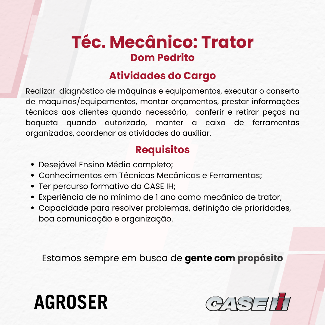 DP - Téc. Mecânico de Trator_