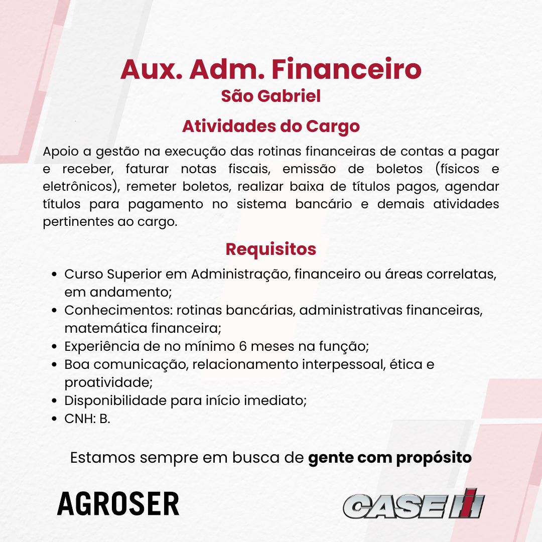 São Gabriel - Aux. Adm. Financeiro_