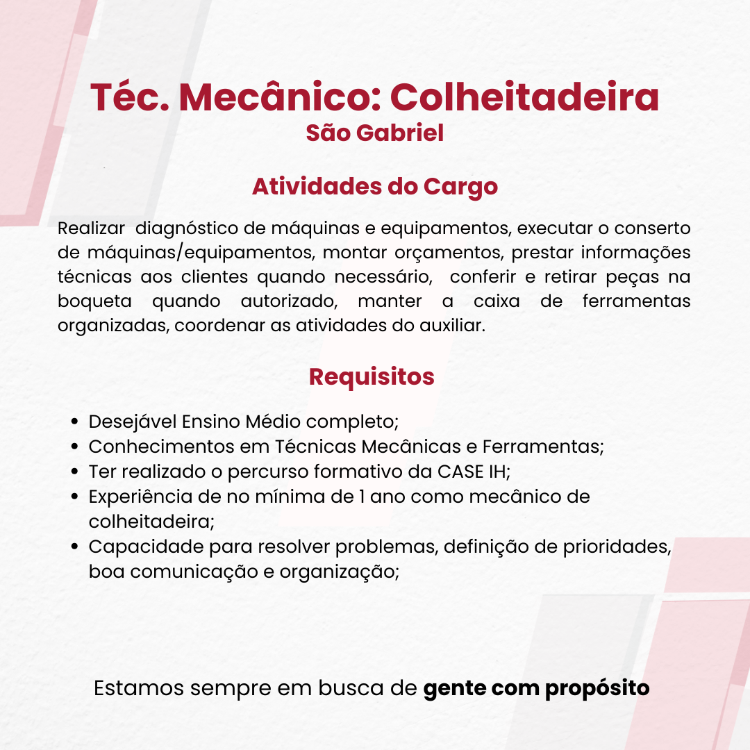 Téc. Mecânico Colheitadeira (3)